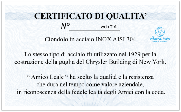Ciondolo in acciaio tondo QR Code Amico Leale - immagine 4